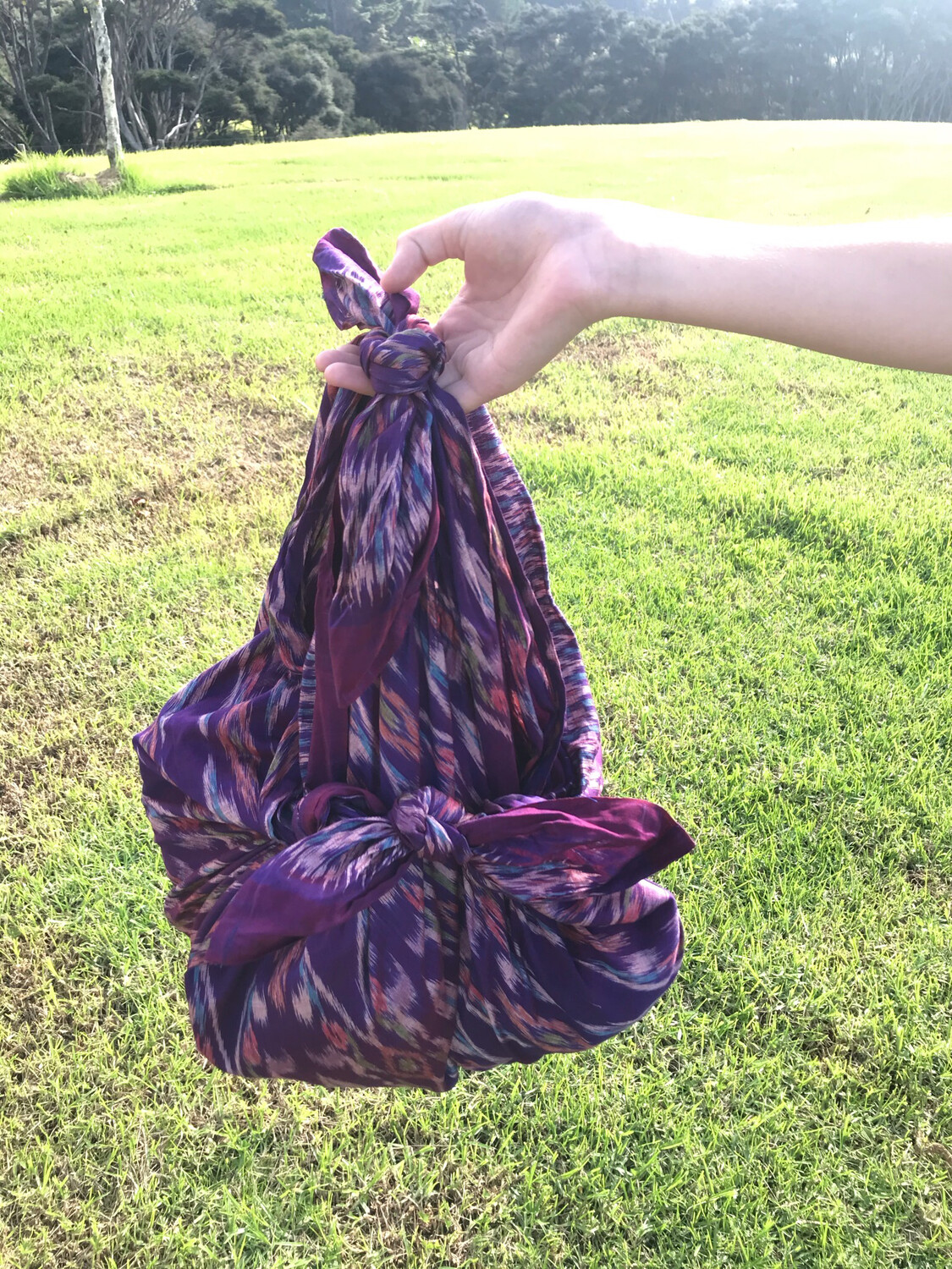 Furoshiki Wrap Large - Ikat Purple #1