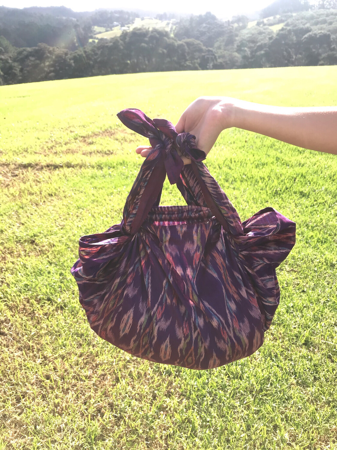 Furoshiki Wrap Large - Ikat Purple #1
