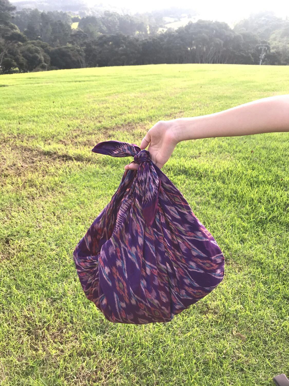 Furoshiki Wrap - Ikat Mustard Yellow  #3