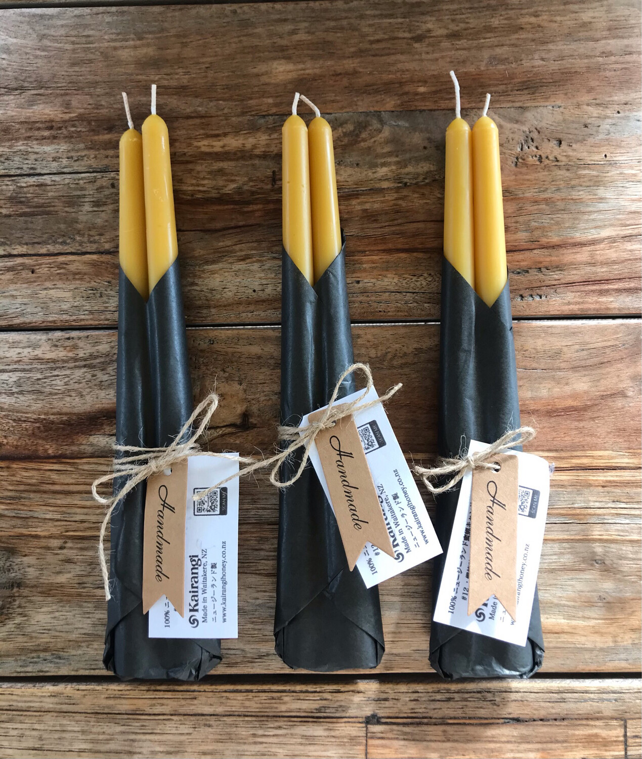 Beeswax Candle Taper 25cm x 2pcs