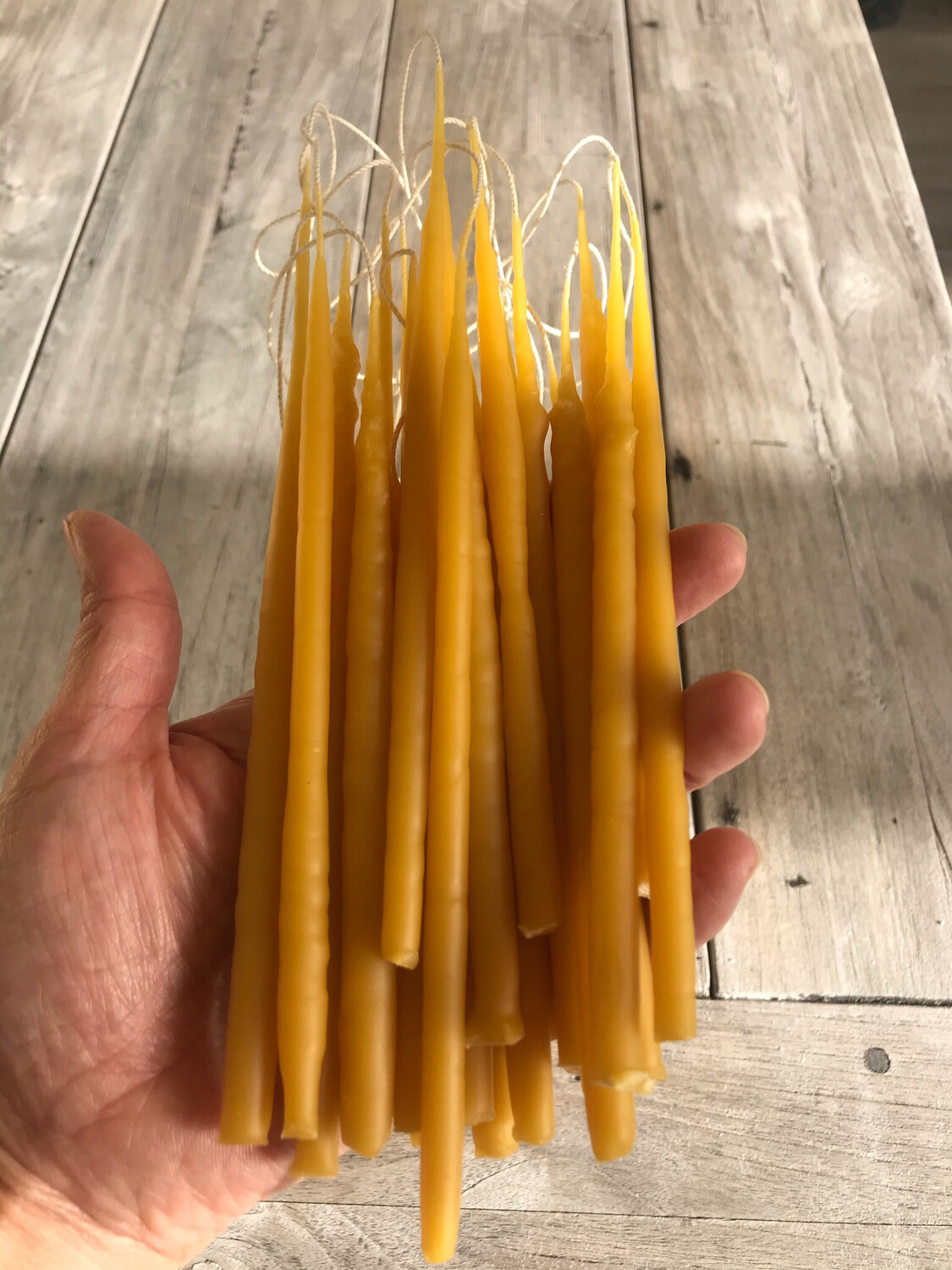 Hand-dipped Beeswax Candle Taper 2pcs
