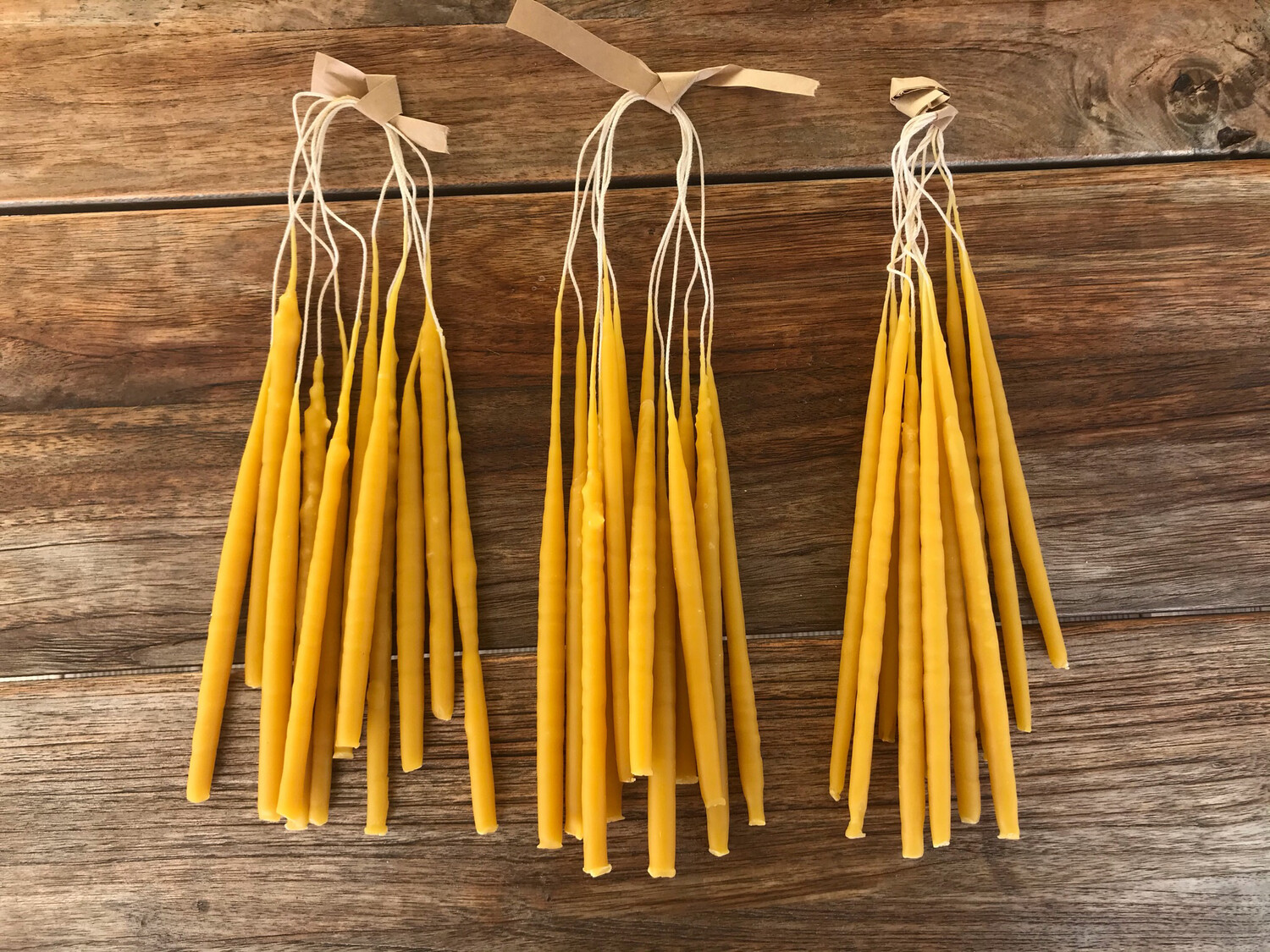 Hand-dipped Beeswax Candle Taper 2pcs