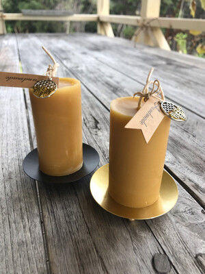 Beeswax Candle Pillar 10cm