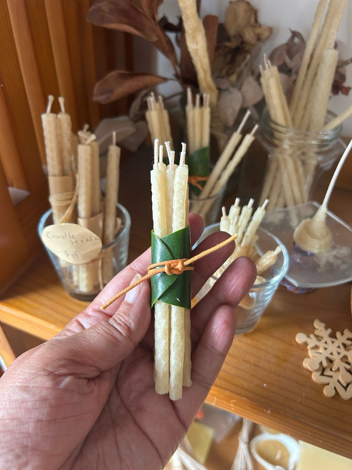 Beeswax Candle Skinny 10cm Set of 10pcs