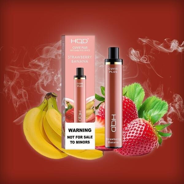 HQD Cuvie Plus Disposable Vape, STRAWBERRY BANANA