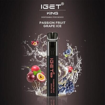 Iget King - Passionfruit Grape Ice – Nicotine Free