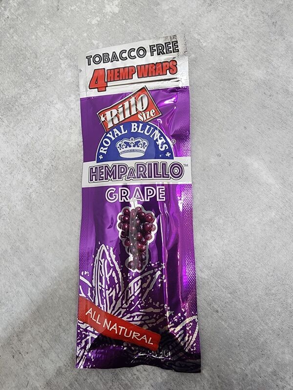 4-PACK GRAPE HEMP WRAPS - TOBACCO FREE