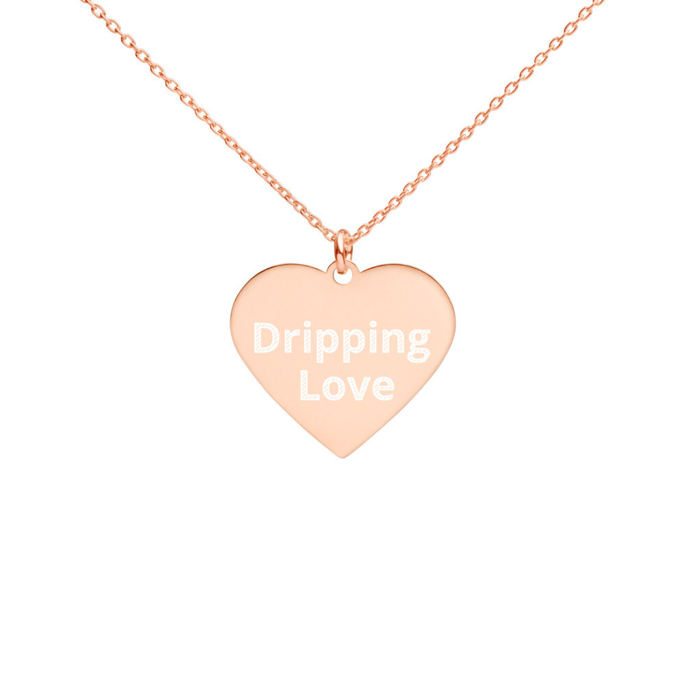 Dripping love necklace