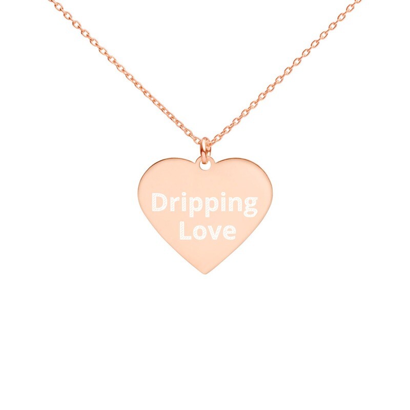 Dripping love necklace