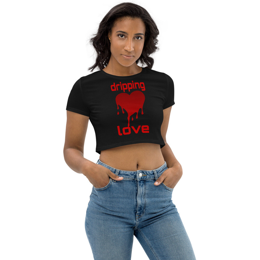 Dripping love crop top