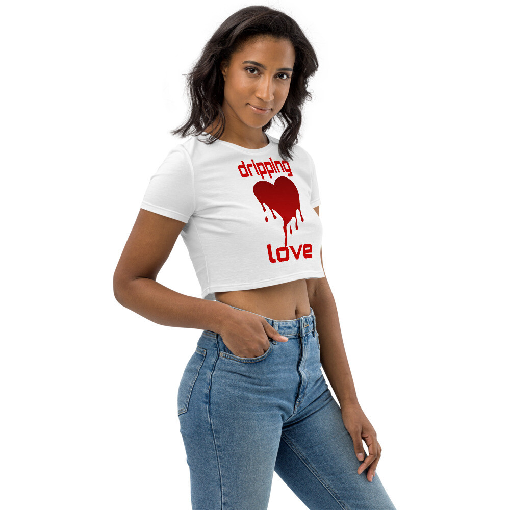 Dripping love crop top