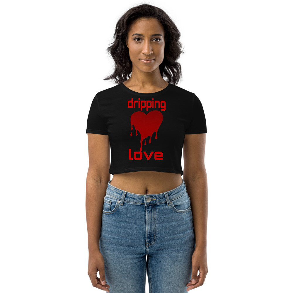 Dripping love crop top