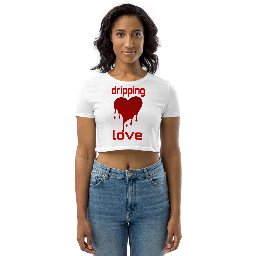 Dripping love crop top