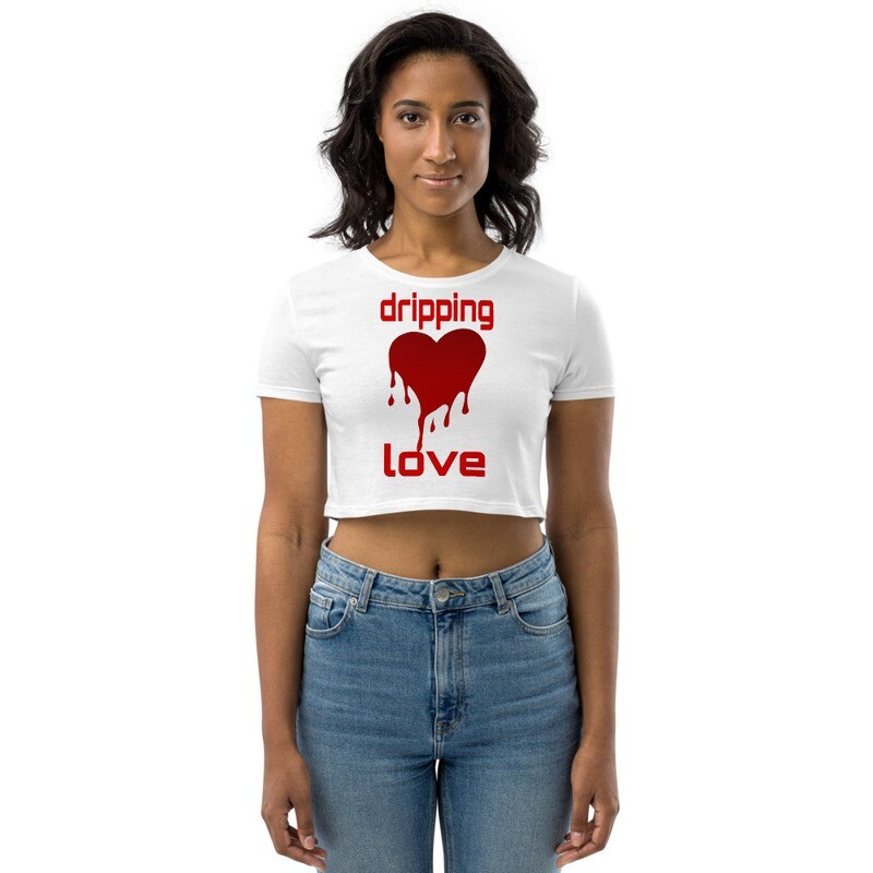Dripping love crop top