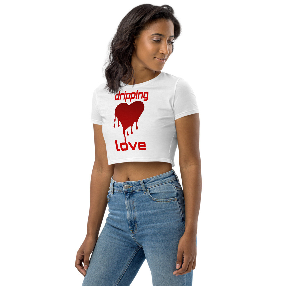 Dripping love crop top