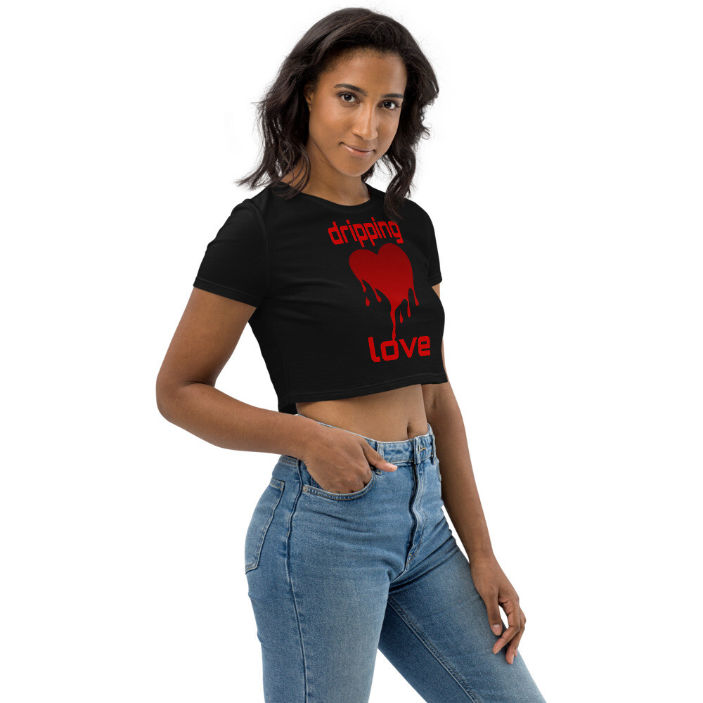 Dripping love crop top