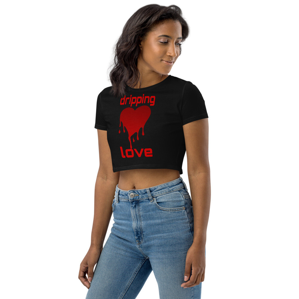 Dripping love crop top