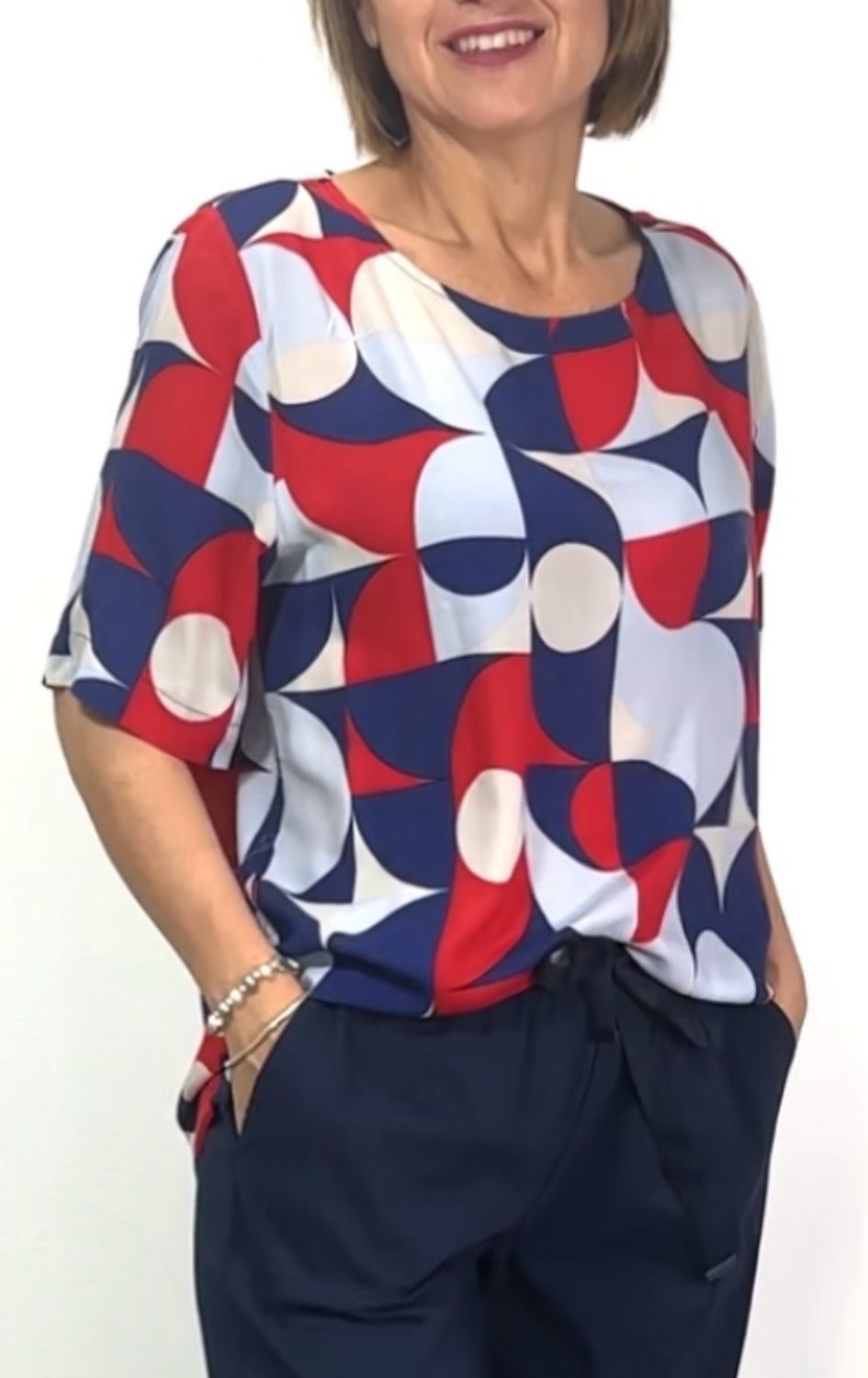 BLUSA RAGNO IN TESSUTO ECO SETA