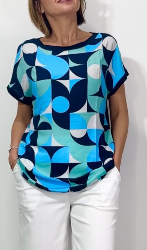 BLUSA RAGNO IN TESSUTO ECO SETA