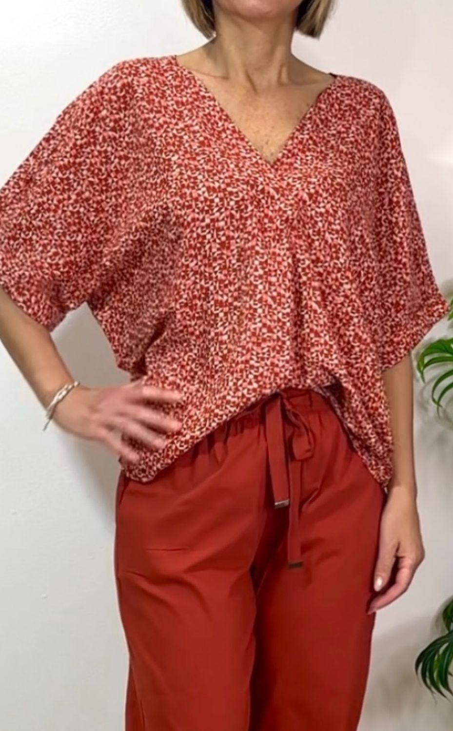 BLUSA RAGNO IN TESSUTO ECO SETA