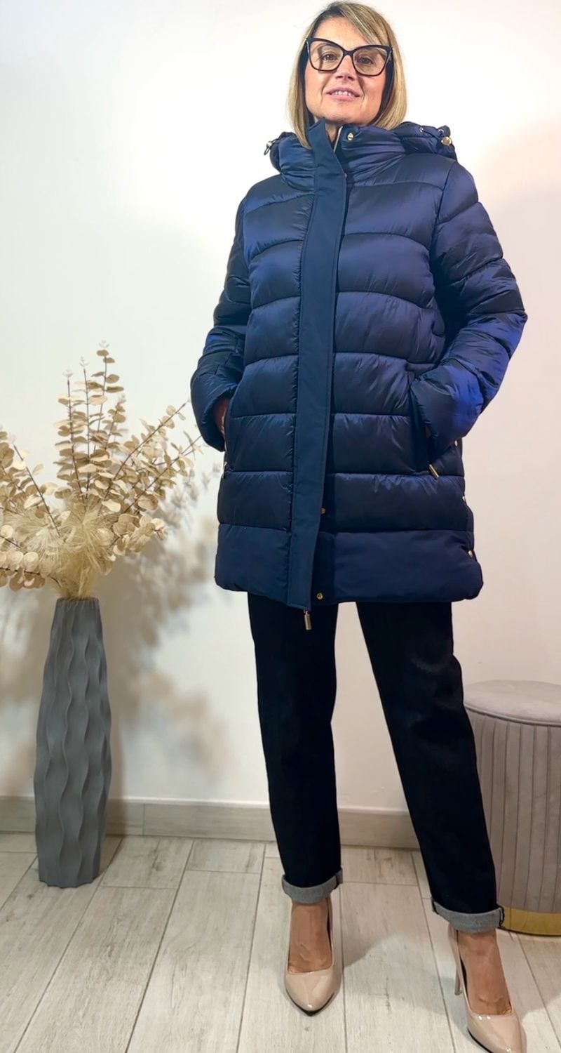 PIUMINO CANGIANTE BLU O COCCIO