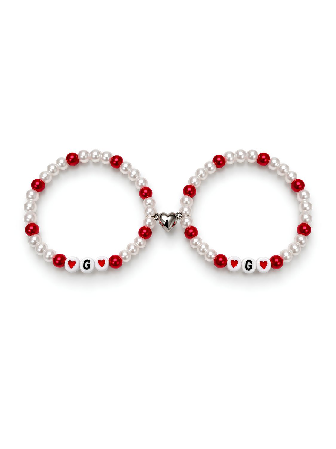 Braccialetti personalizzati con iniziali e cuore magnetico