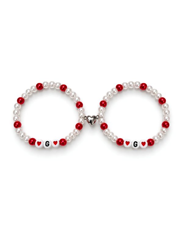 Braccialetti personalizzati con iniziali e cuore magnetico