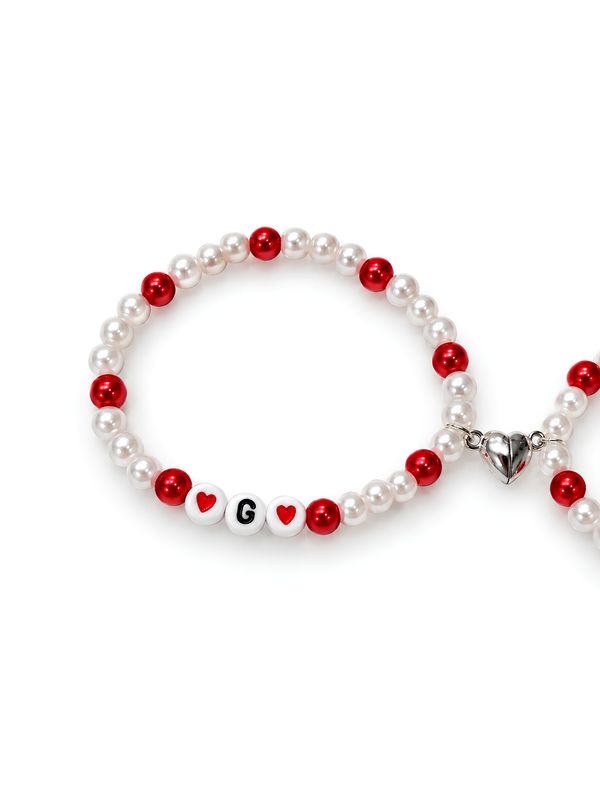 Braccialetti personalizzati con iniziali e cuore magnetico