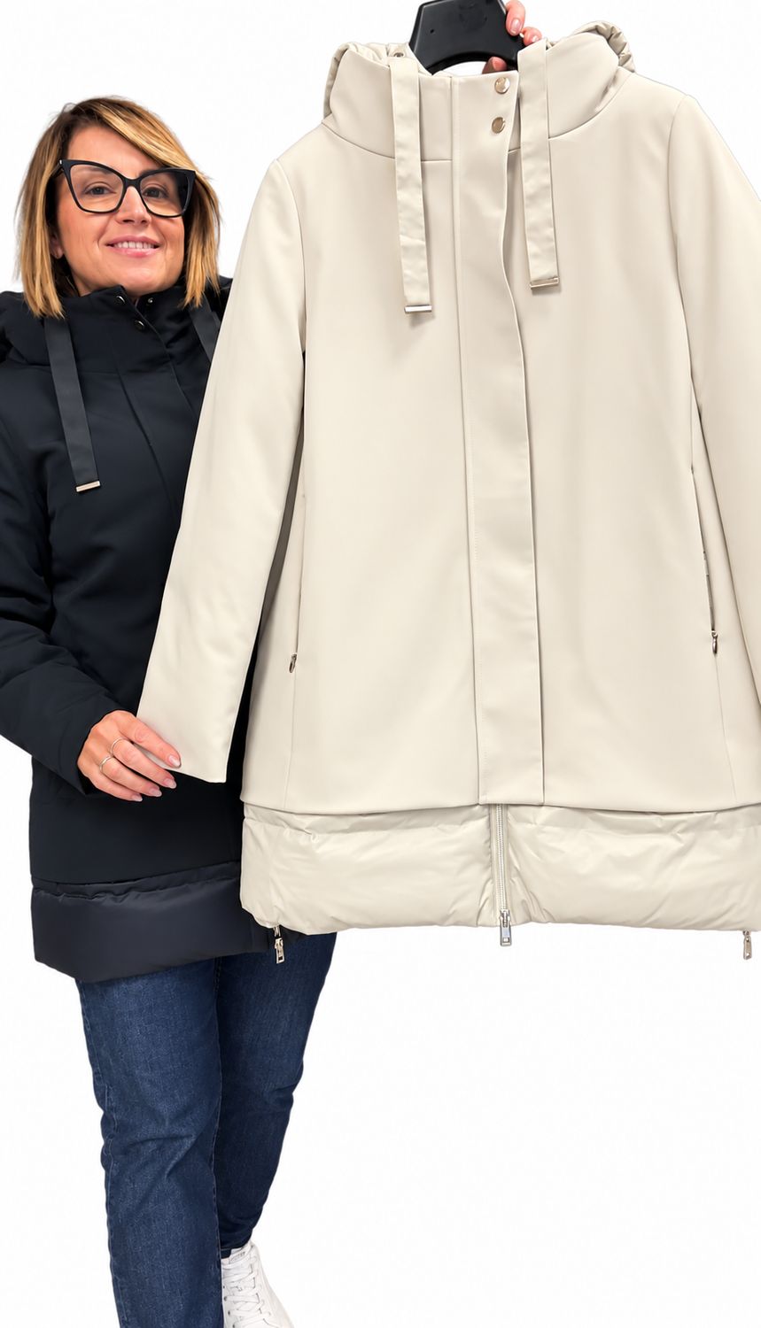 Piumino stile Cappotto imbottito
