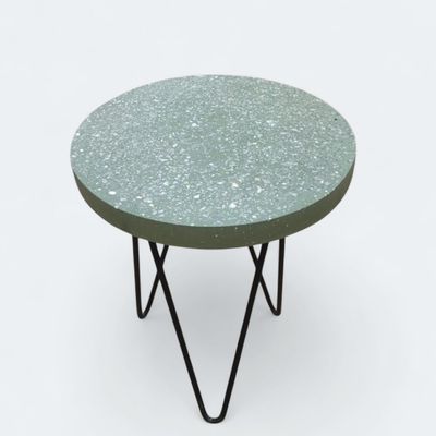 Olive Green Terrazzo Side Table