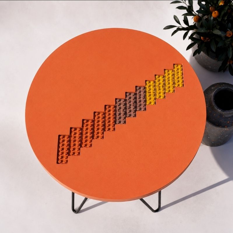 Orange Lego Side Table
