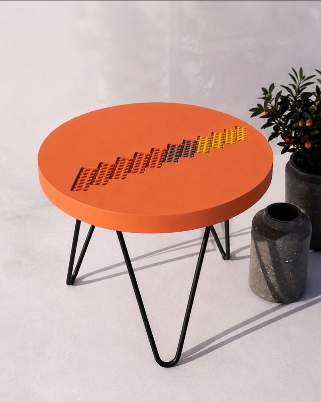 Orange Lego Side Table