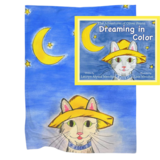 Bedtime Bundle Book and Blanket Gift Set - Oliver Poons Children's Character Blanket Plus Dreaming in Color Hardcover Book, Signed By the Author