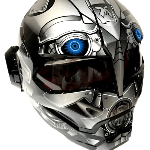 Details about   DOT Approved Blue Eye Android Motorcycle Helmet 