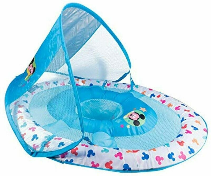 SwimWays Baby Spring Flotteur avec auvent Mickey Mouse