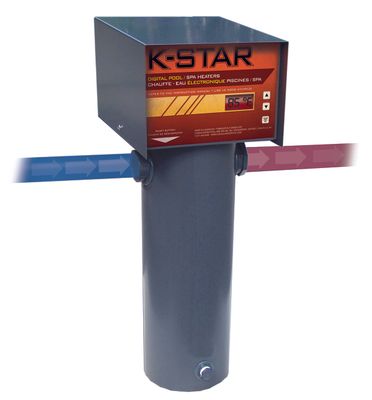 Chauffe-eau électrique numérique K-Star de 15 kW en titane pour piscine et spa au sel (90 000 L)