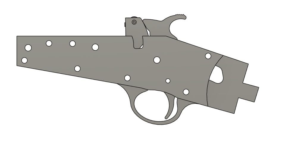 DXF Download - The Gearhead Gunsmith "Gearhead Model 6" Rolling Block Plans