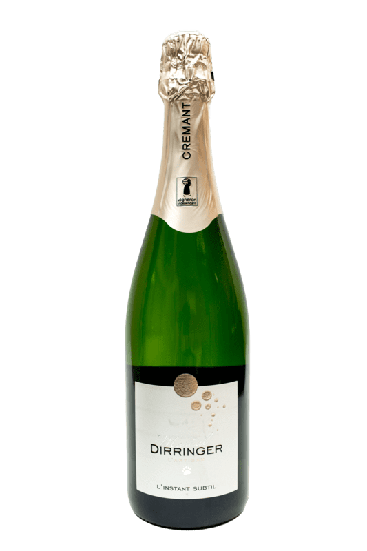 Crémant d'Alsace brut, cépage Pinot blanc - vin effervescent L'Instant Subtil