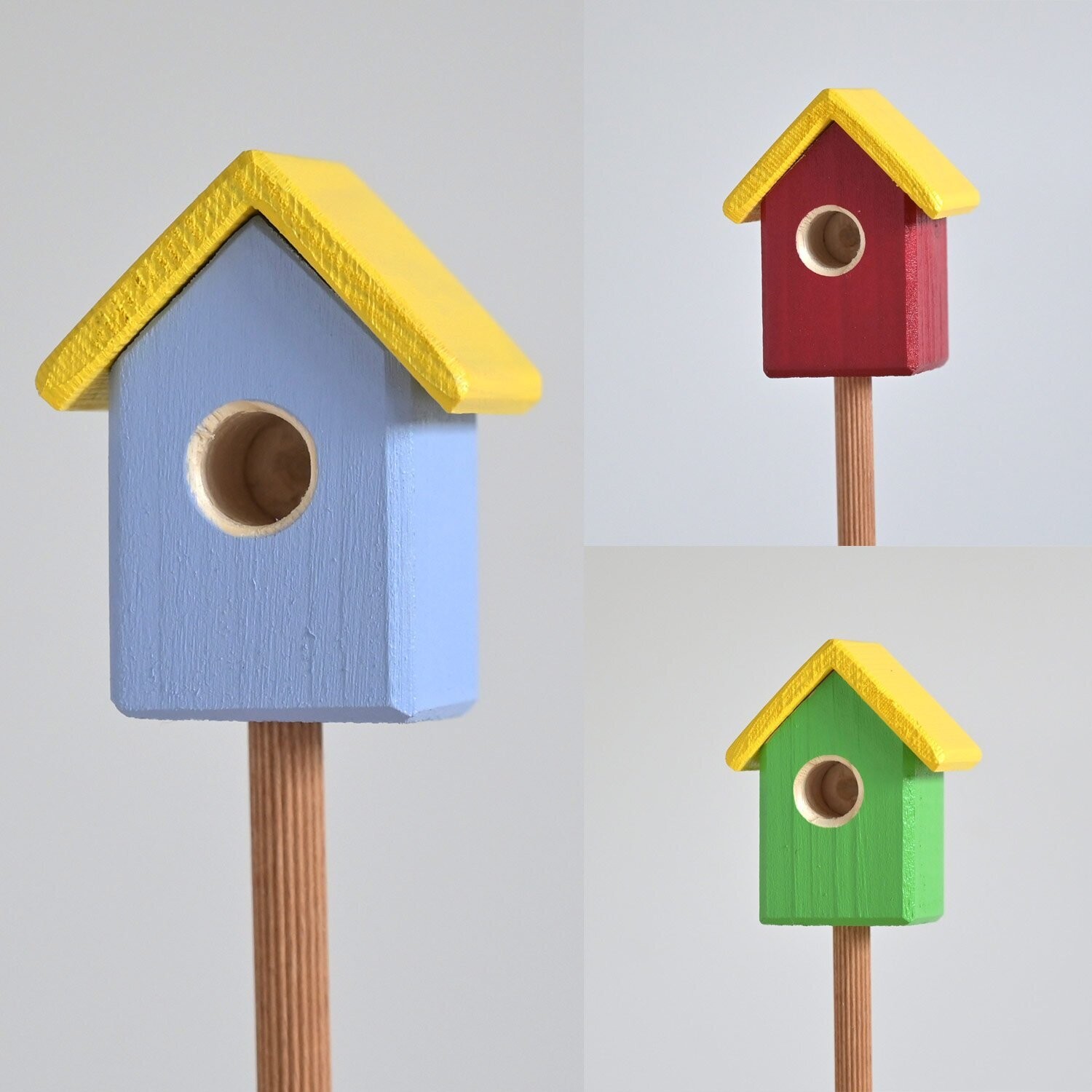 Hummelbudn 3er Set - Dekoration für den Blumenkasten, Balkon, Garten - Set 5