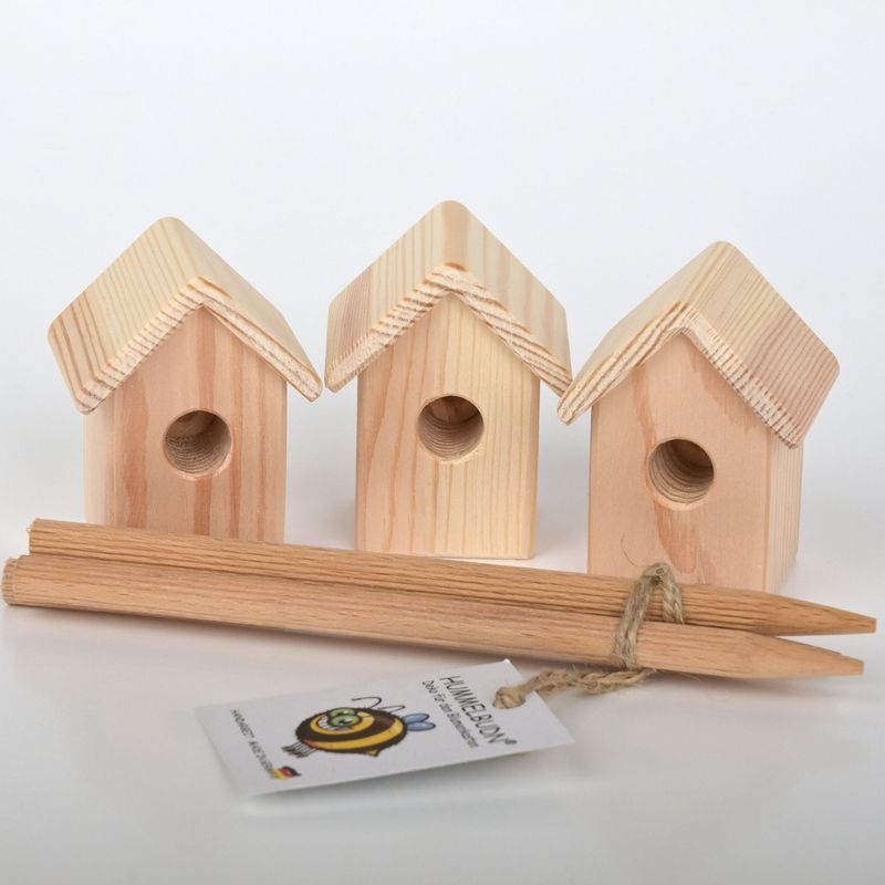 DIY Hummelbudn 3er Set - Dekoration zum selbst bemalen