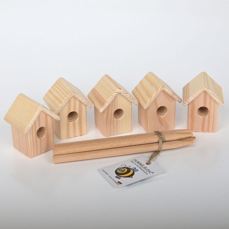 DIY Hummelbudn 5er Set - Dekoration zum selbst bemalen