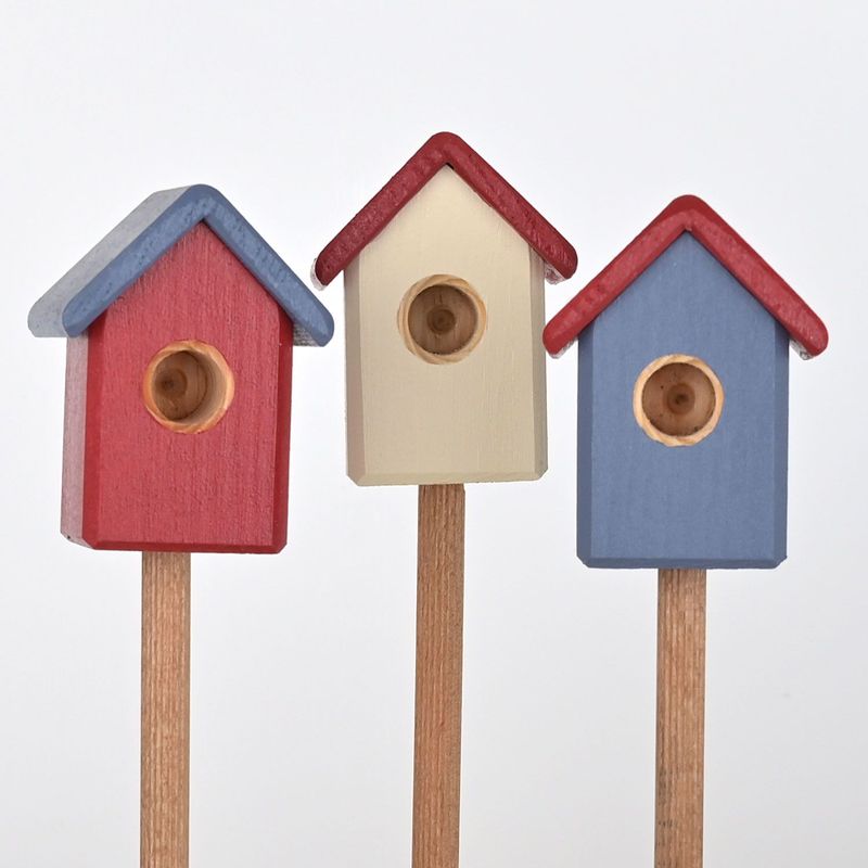 Hummelbudn 3er Set - Dekoration für den Blumenkasten, Balkon, Garten - Set 12