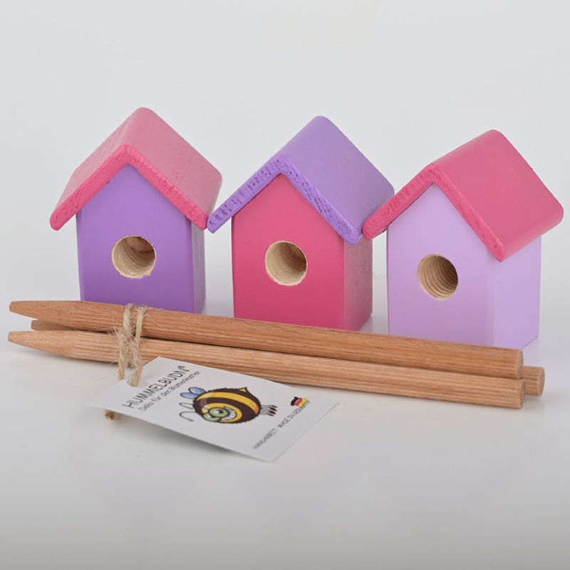 Hummelbudn 3er Set - Dekoration für den Blumenkasten, Balkon, Garten - Set 6