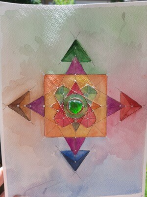 Andara Kristall Aquarell Kupfer - Ganzheitliche Aktivierung Andara Kristall Aquarell Kupfer - Ganzheitliche Aktivierung
