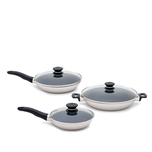iCOOK Non-Stick Pan Set With Lids (6 Piece) iCOOK Non-Stick Pan Set With Lids (6 Piece)