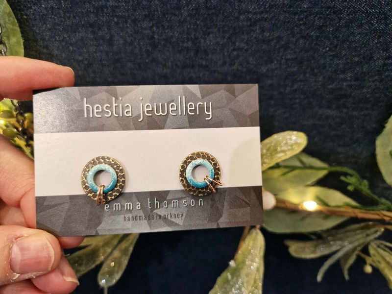 'New Shoreline Reflections' Stud Earrings