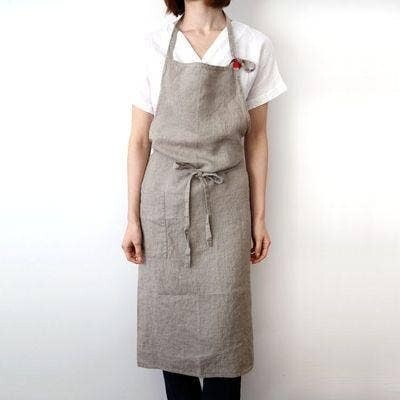 Cotton Linen Apron with Pocket