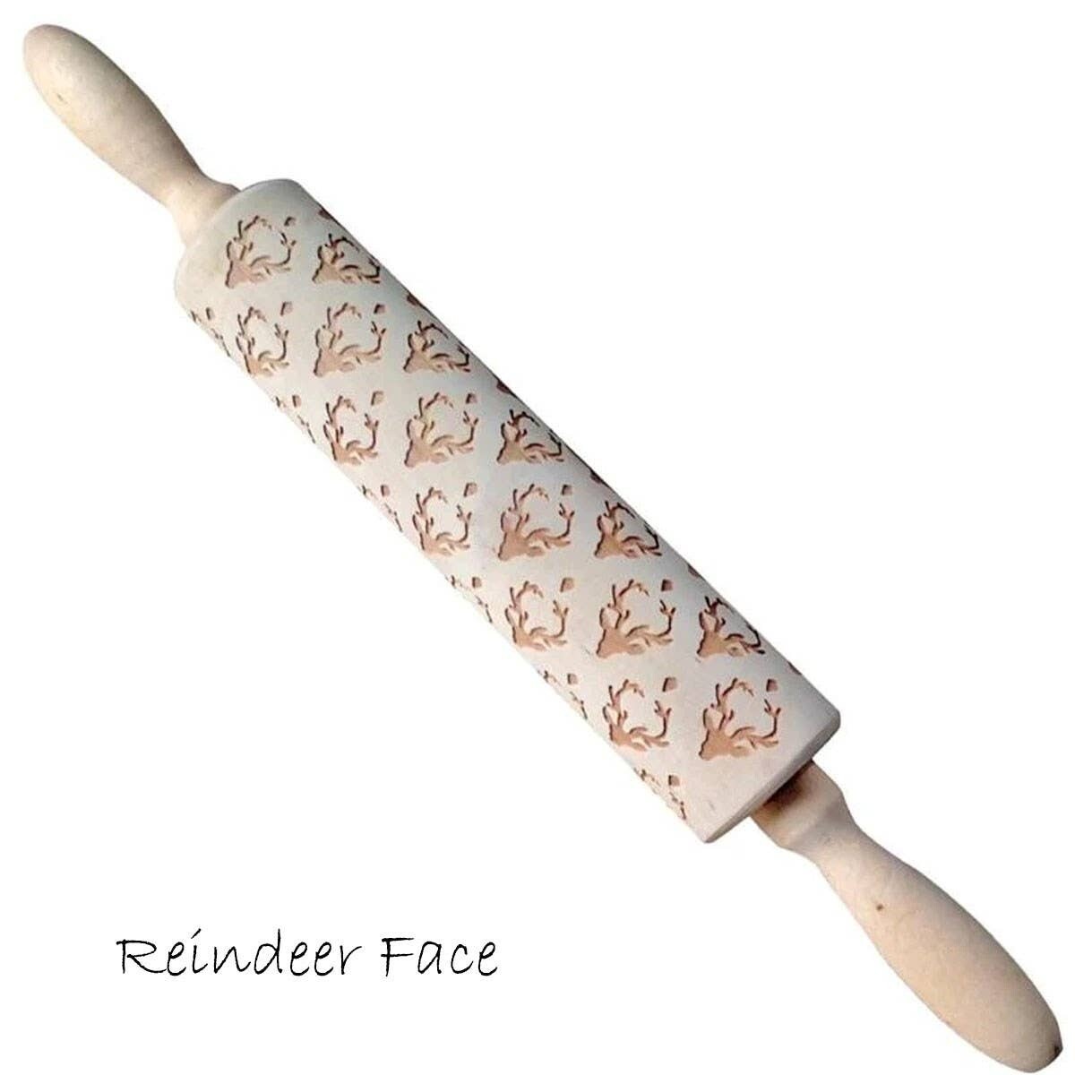 Reindeer Embossing Cookie Dough Rolling Pin