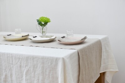 Washed Linen Natural Table Runner