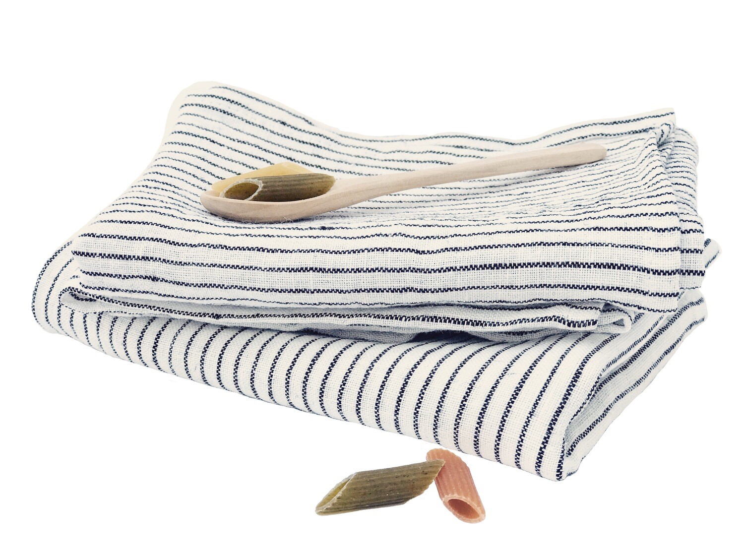 Black White Pin Stripe Kitchen Towel